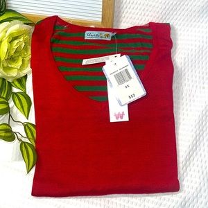 🎄 Unity Women's Sweater 2X Christmas Reindeer Rudolph Red Nose Bedazzled S…